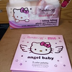 Hello Kitty The X Creme Shop eyeshadow pallet and kitty makeup headband